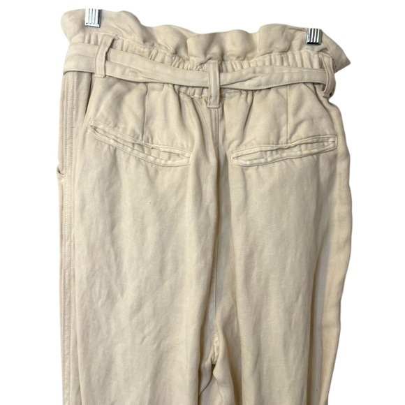Aerie paper bag waist pants super soft comfy women’s small cream - Picture 4 of 11
